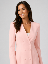 Robe Blazer Cintrée Femme Rose