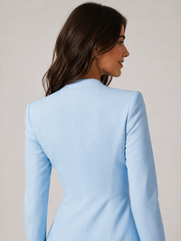Robe Blazer Cintrée Femme Bleu