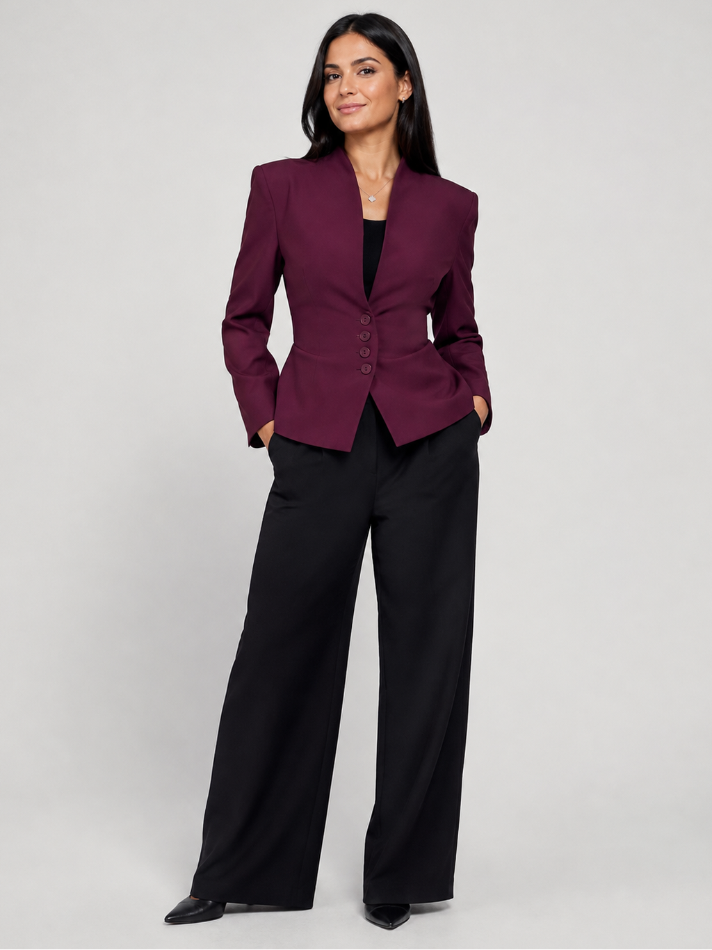 Blazer Cintré Rose Femme