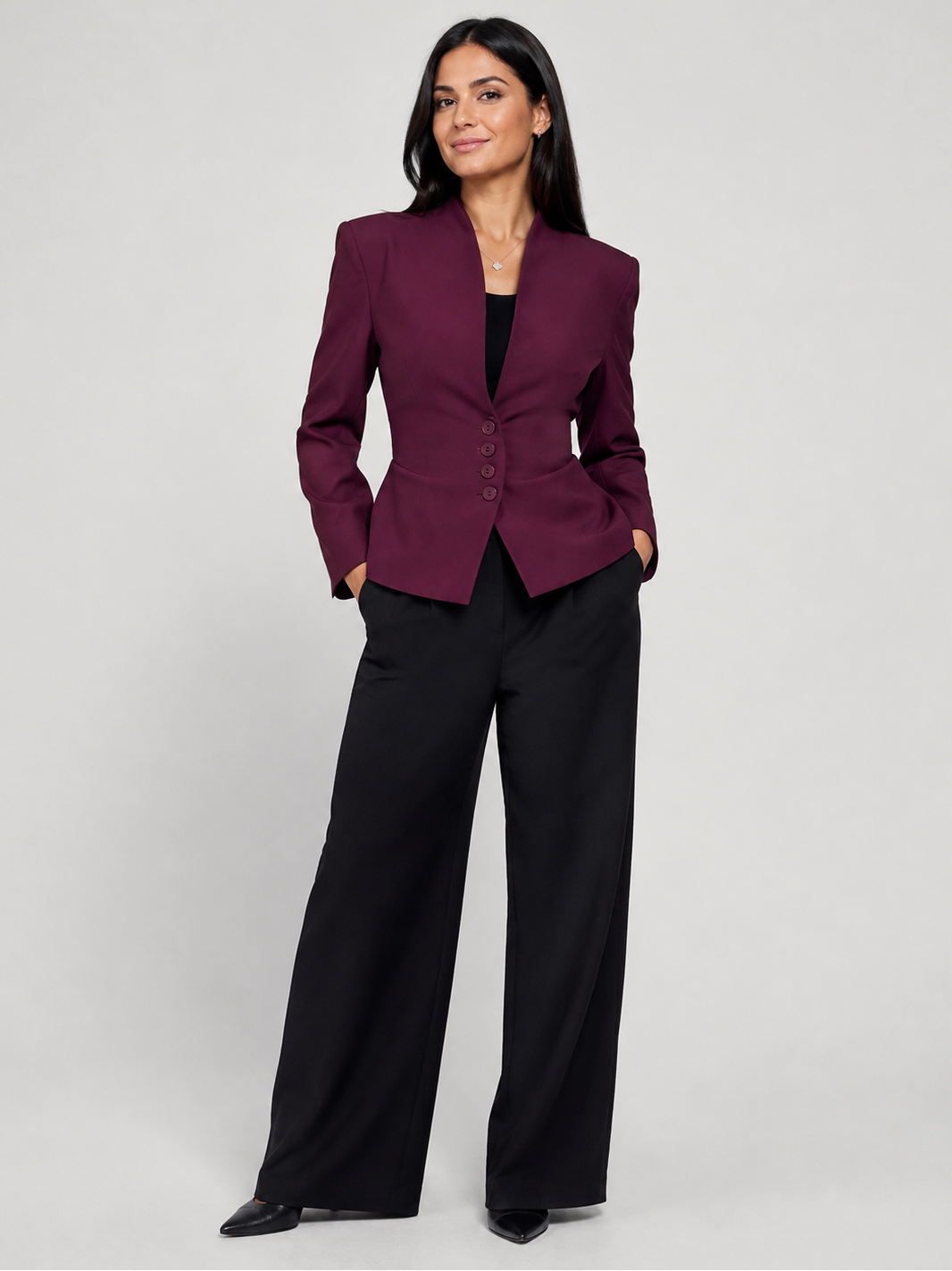 Blazer Cintré Rose Femme