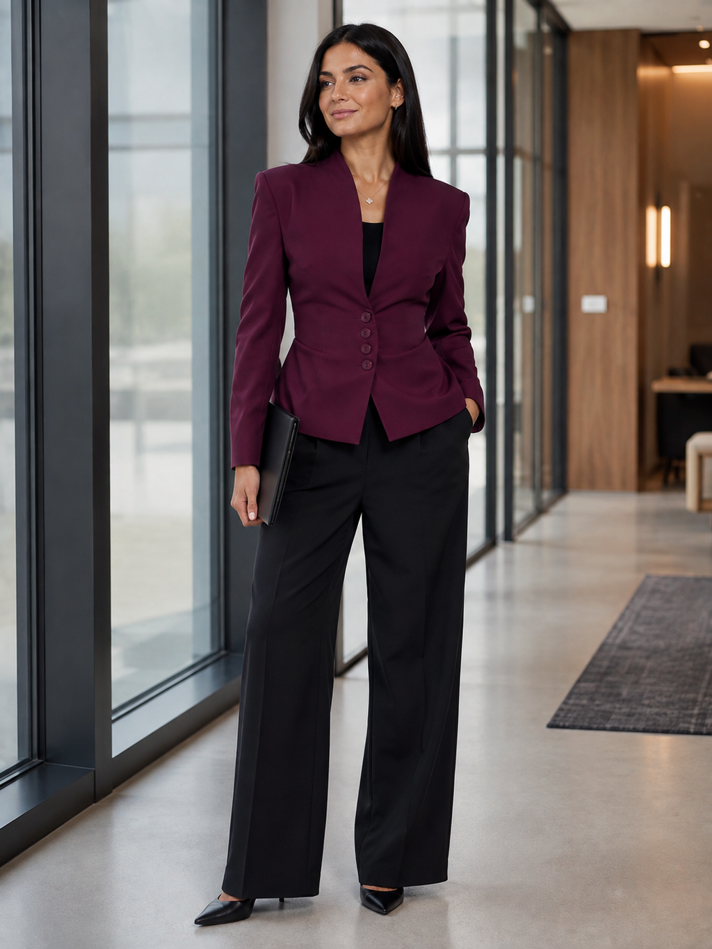 Blazer Cintré Rose Femme