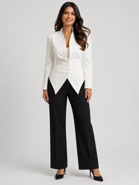 Blazer Cintré Blanc Femme