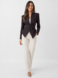 Blazer Cintré Marron Femme