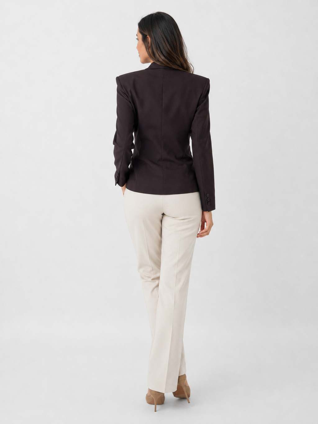 Blazer Cintré Marron Femme