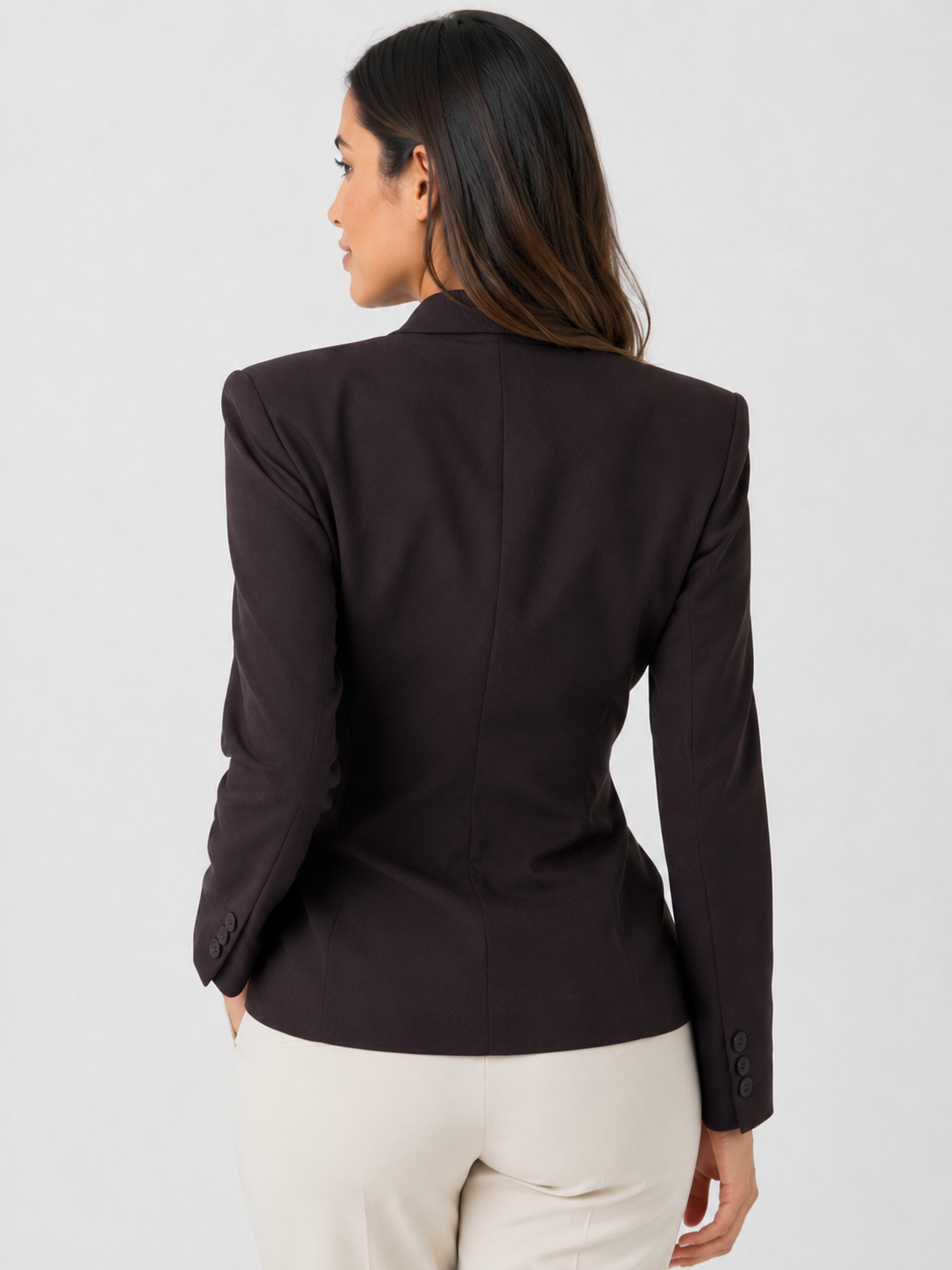 Blazer Cintré Marron Femme