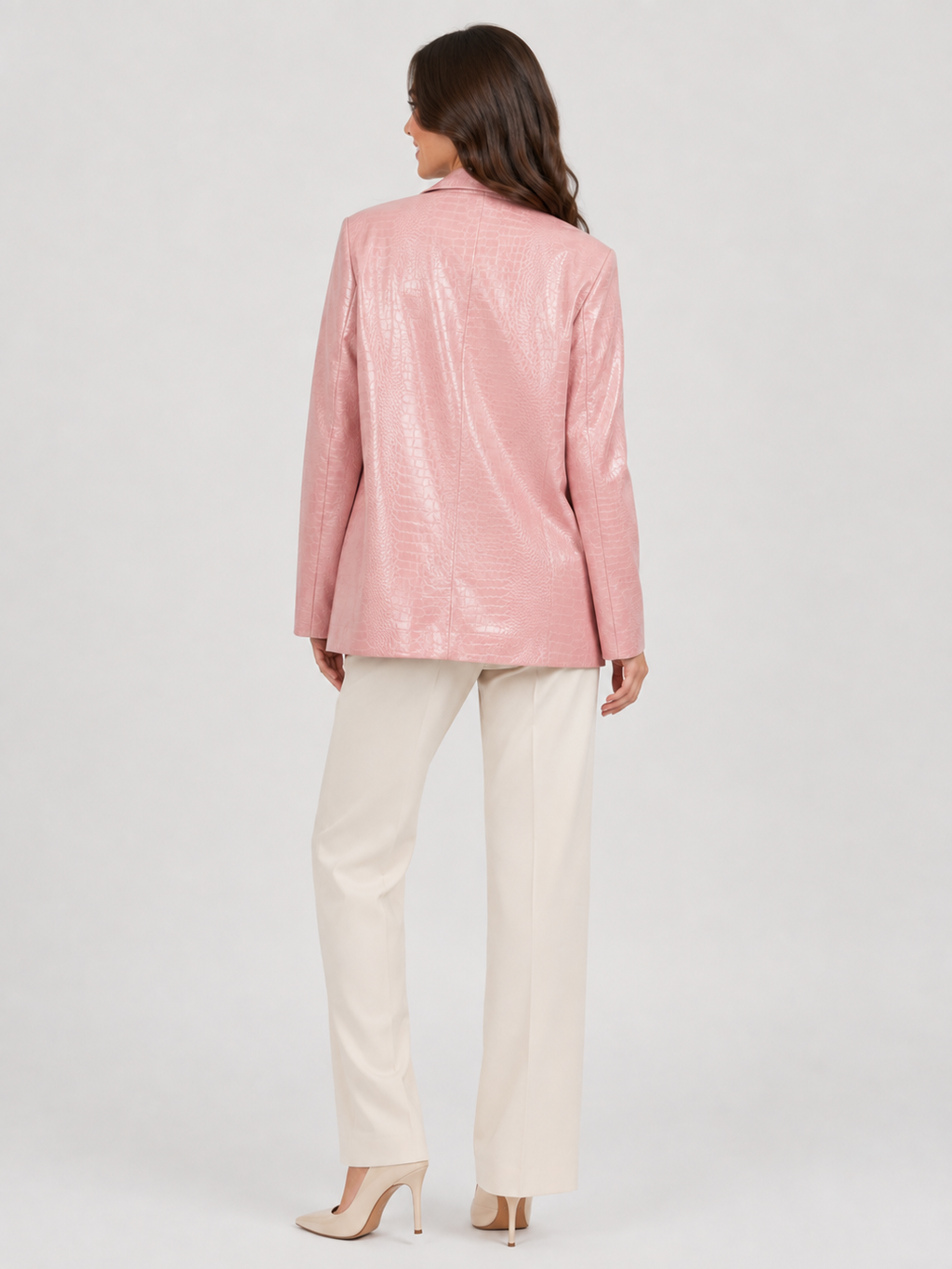 Blazer Cuir Rose