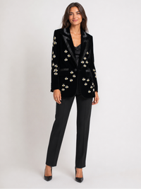 Blazer En Velour Noir Femme