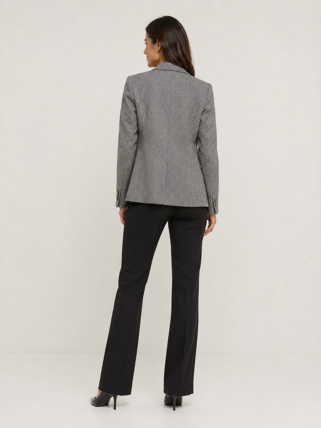 Blazer Laine Gris Femme