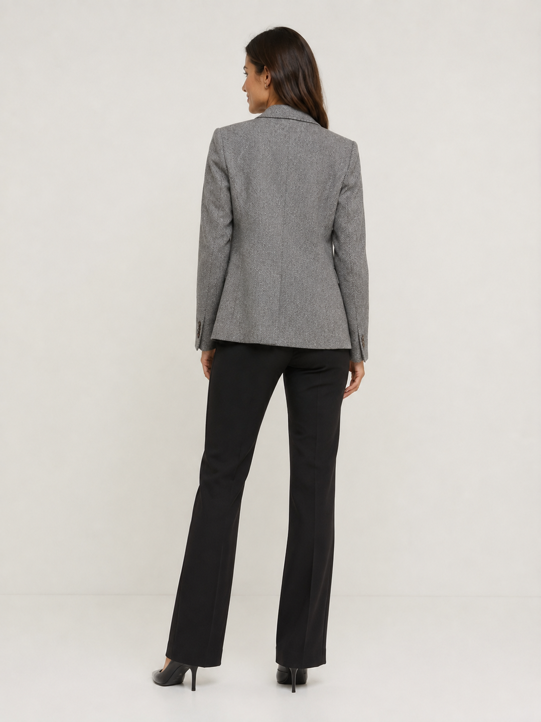 Blazer Laine Gris Femme
