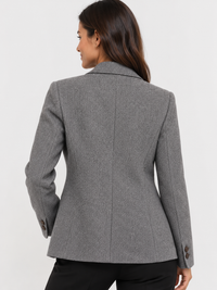 Blazer Laine Gris Femme