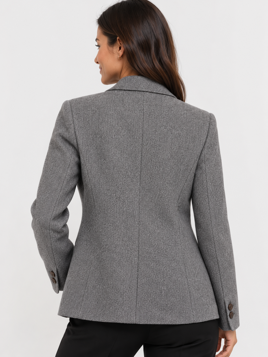 Blazer Laine Gris Femme
