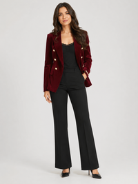 Veste Blazer Velours Femme Marron