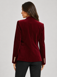 Veste Blazer Velours Femme Marron
