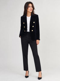 Blazer Velour Noir Femme