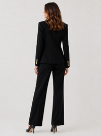 Blazer Noir Velour Femme