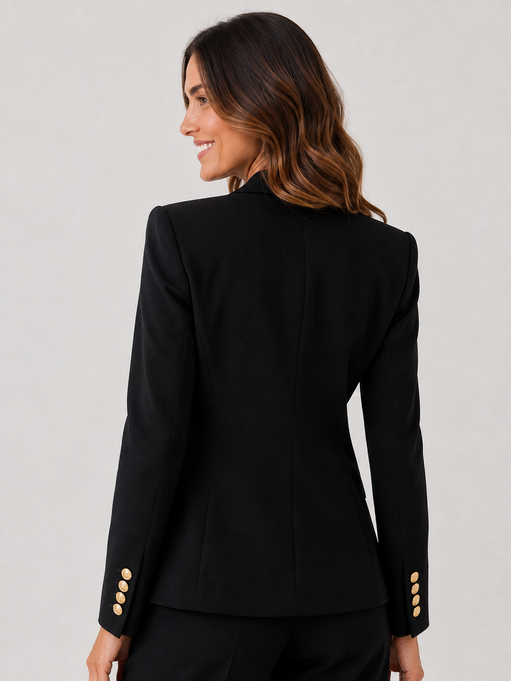Blazer Noir Velour Femme
