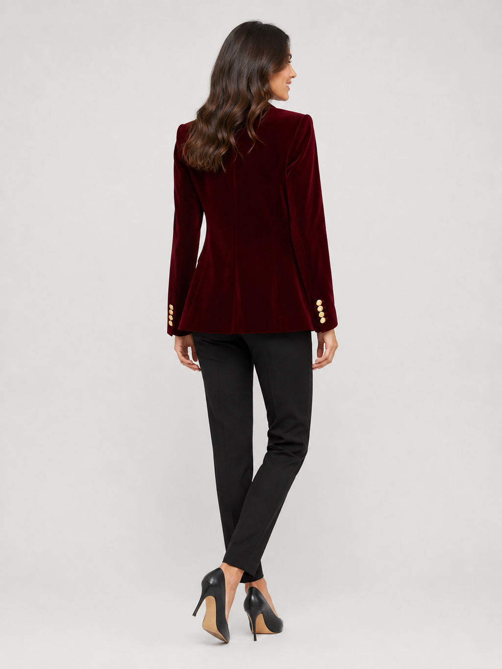 Blazer Rouge Velours Femme
