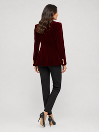 Blazer Rouge Velours Femme
