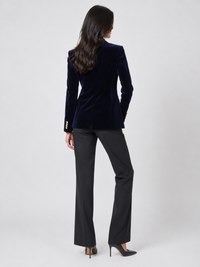 Blazer En Velours Bleu Femme