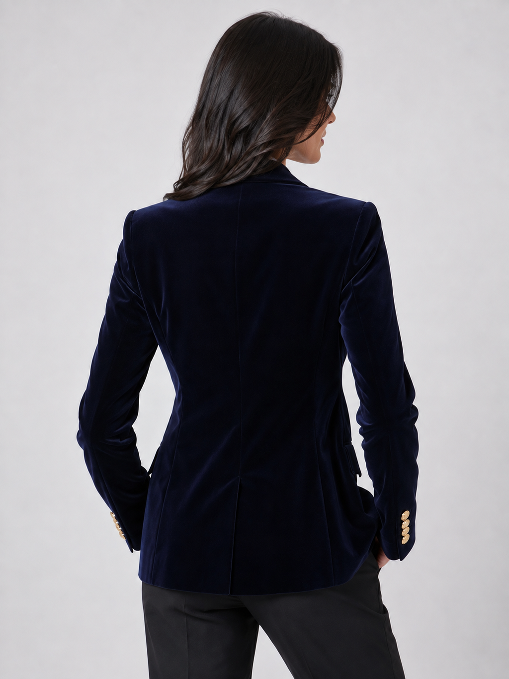 Blazer En Velours Bleu Femme