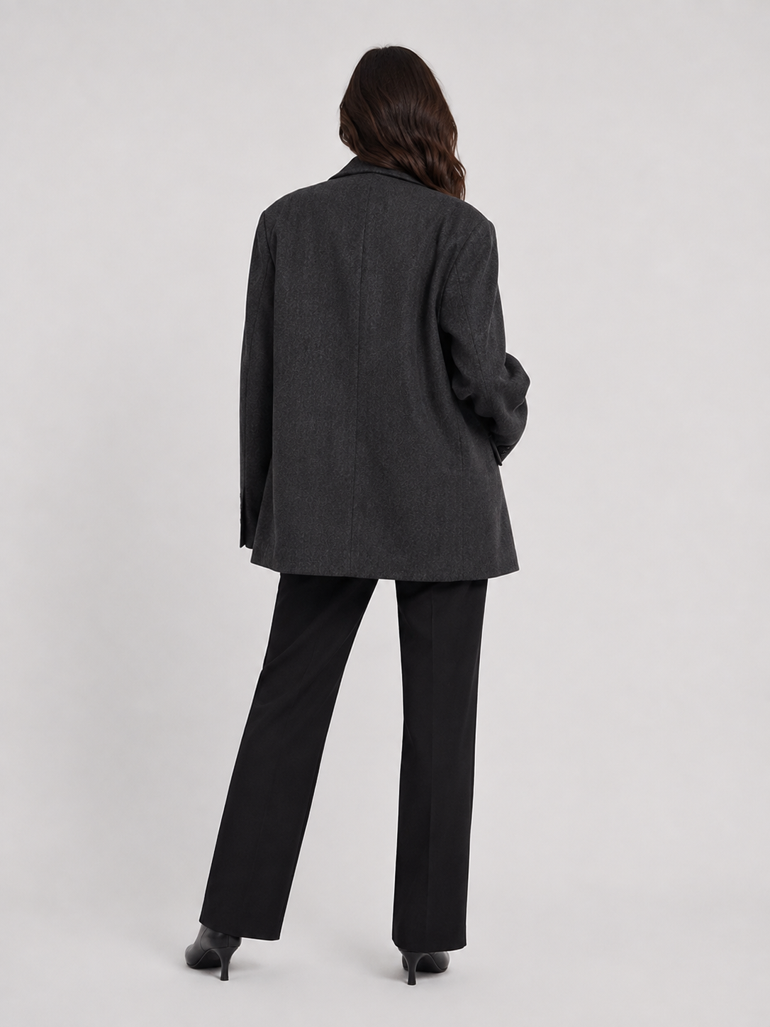 Blazer Femme Gris Laine