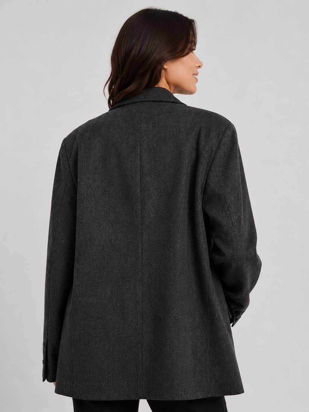 Blazer Femme Gris Laine