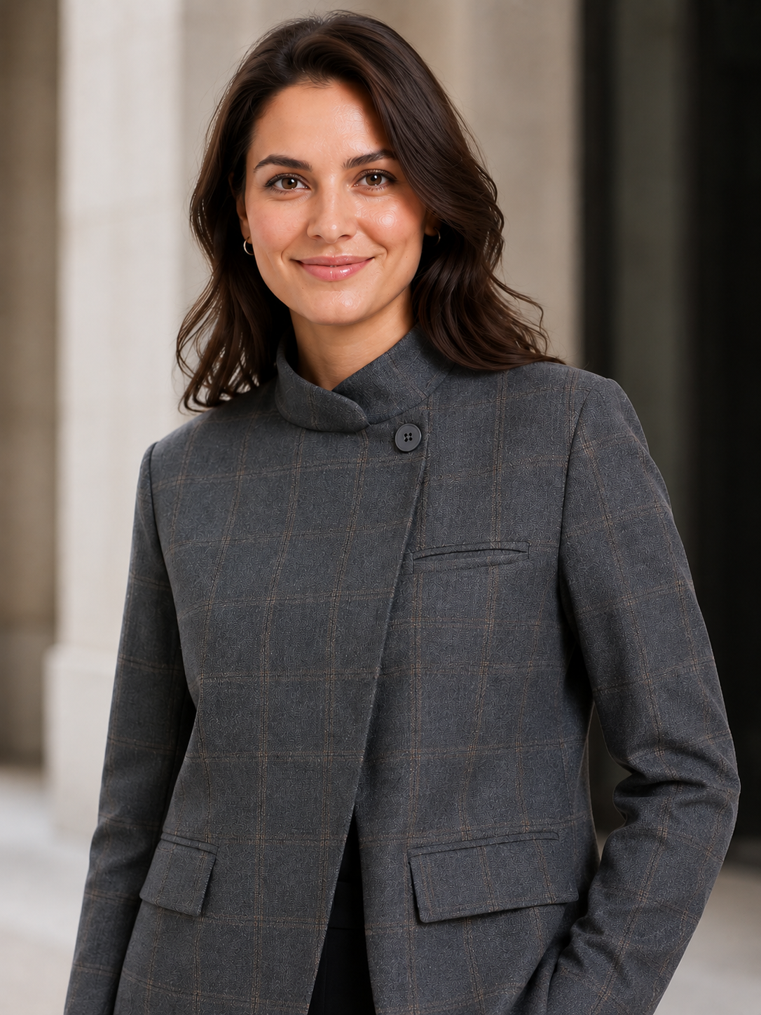 Veste Blazer Femme Grise