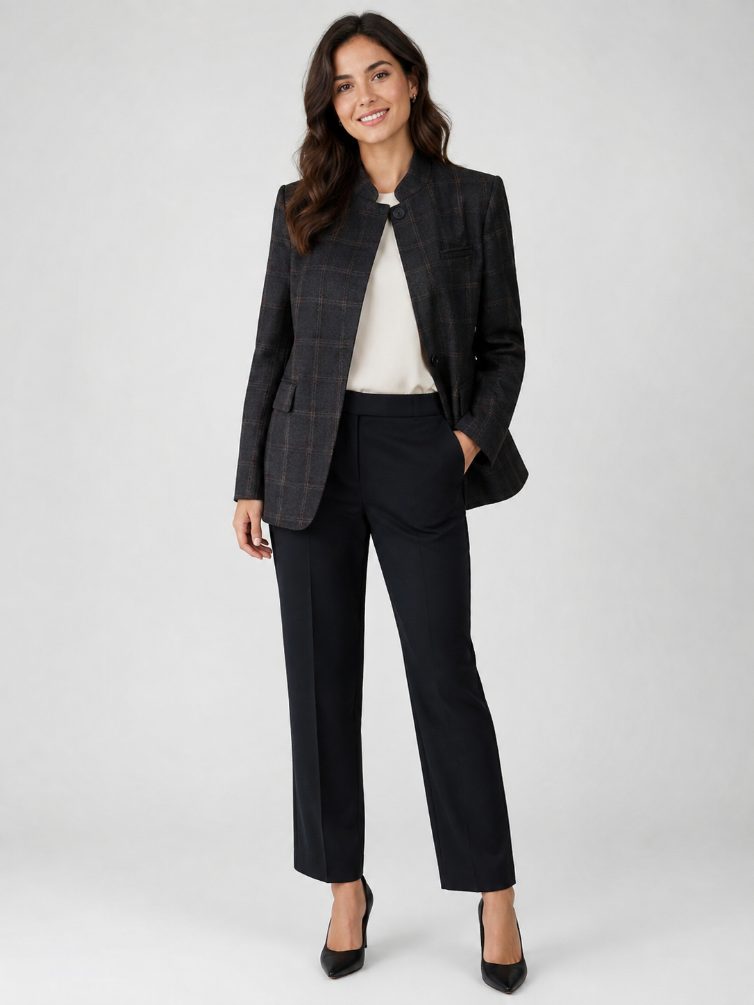 Veste Blazer Longue Noir Femme