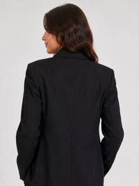 Veste Blazer Longue Noire Femme