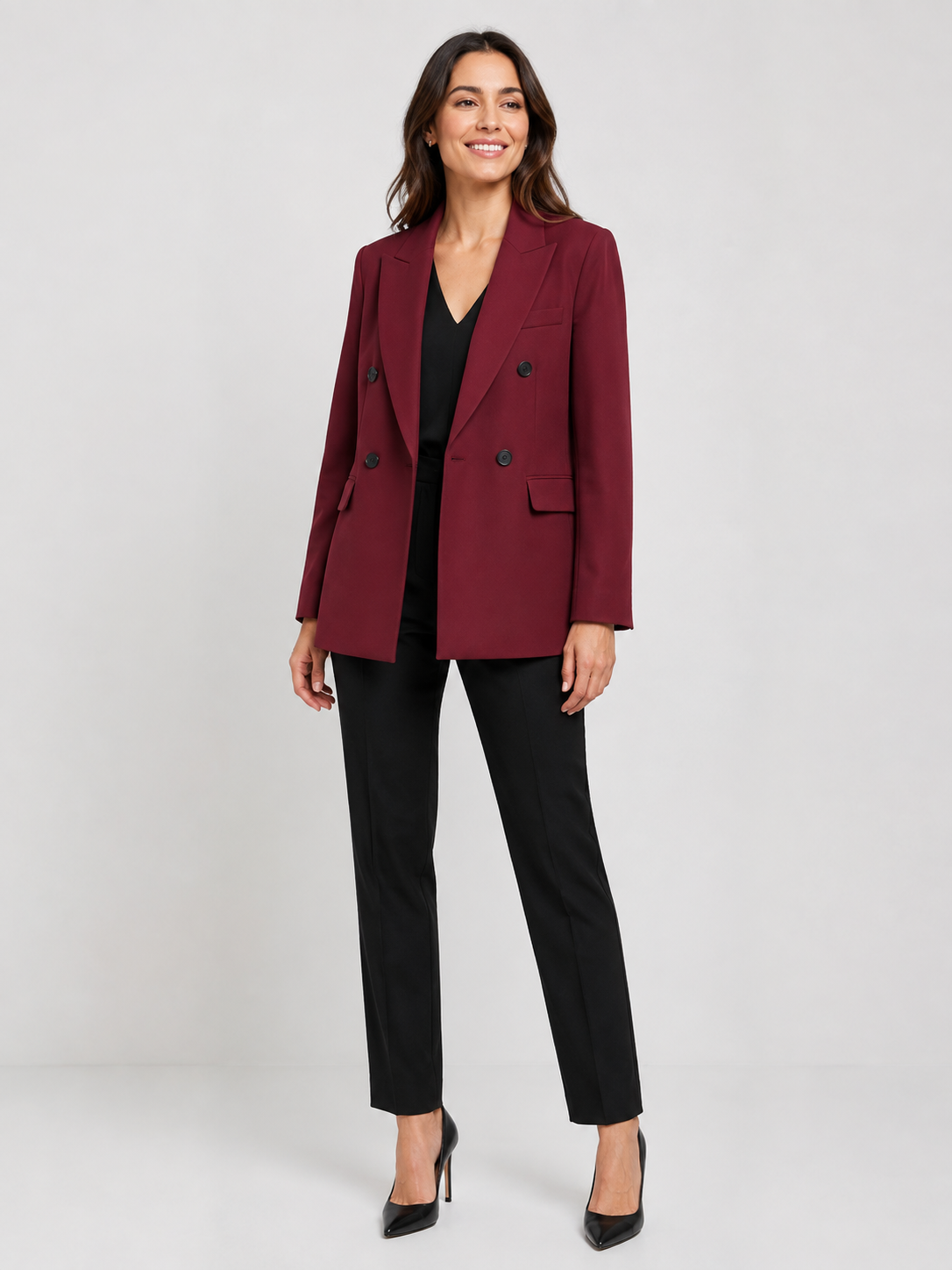 Blazer Oversize Femme Rouge