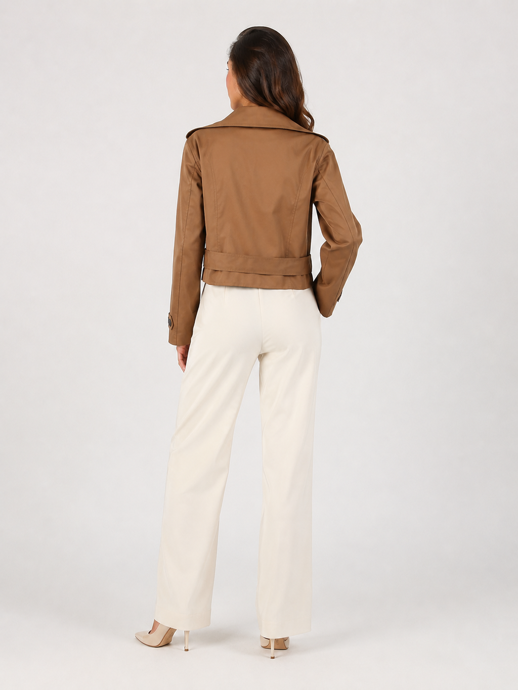 Trench Marron Court Femme