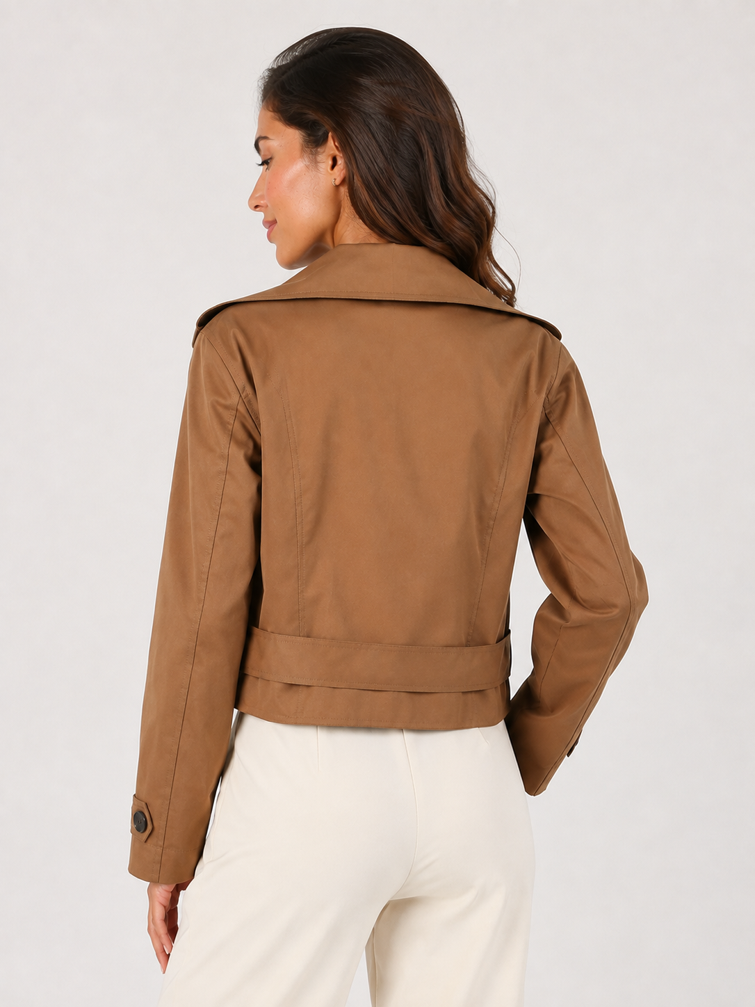 Trench Marron Court Femme