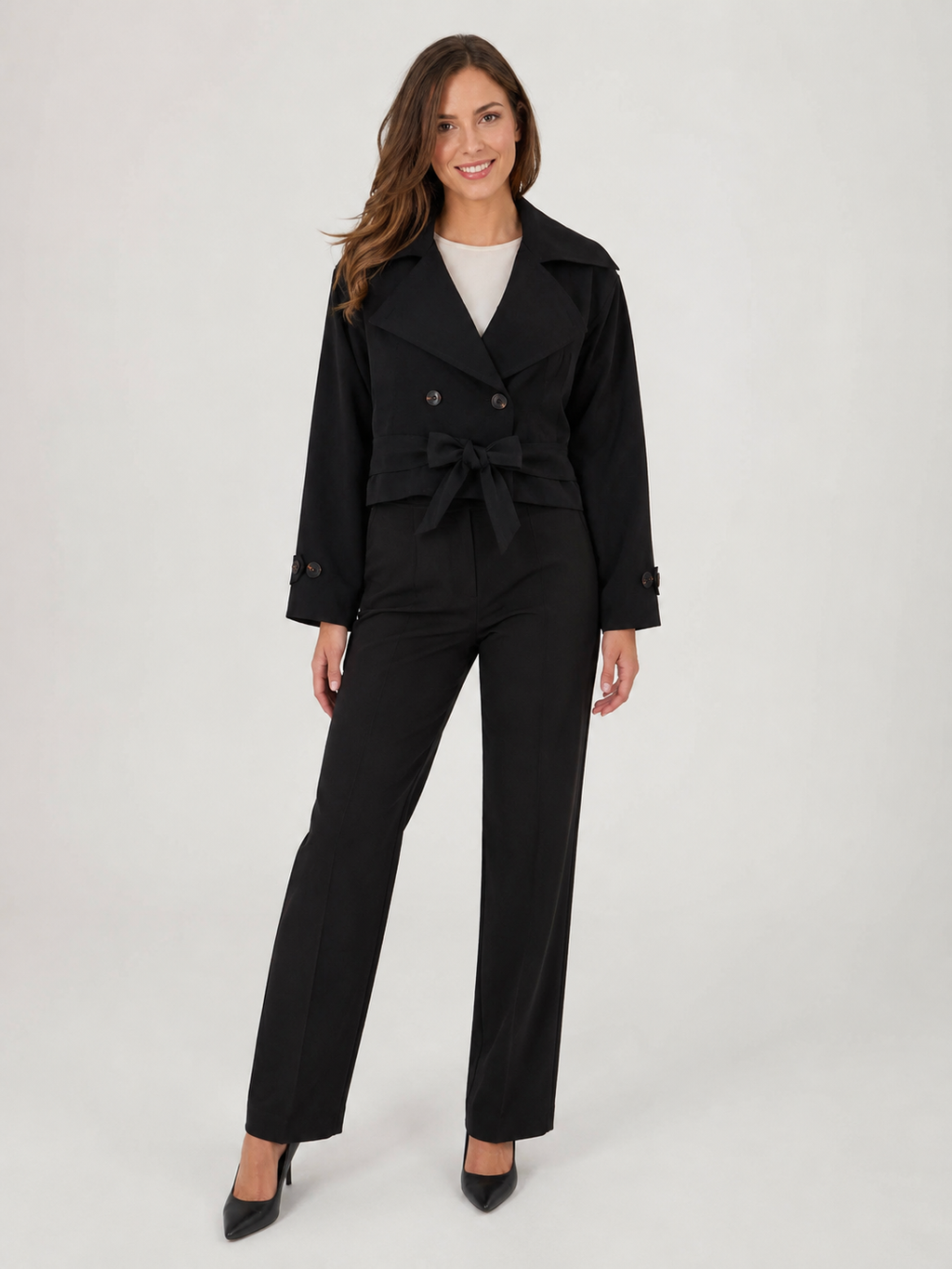 Trench Femme Noir Court