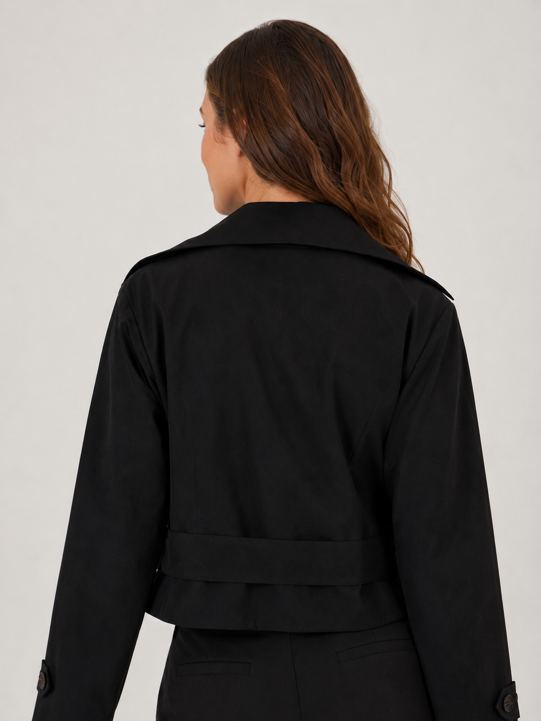 Trench Femme Noir Court