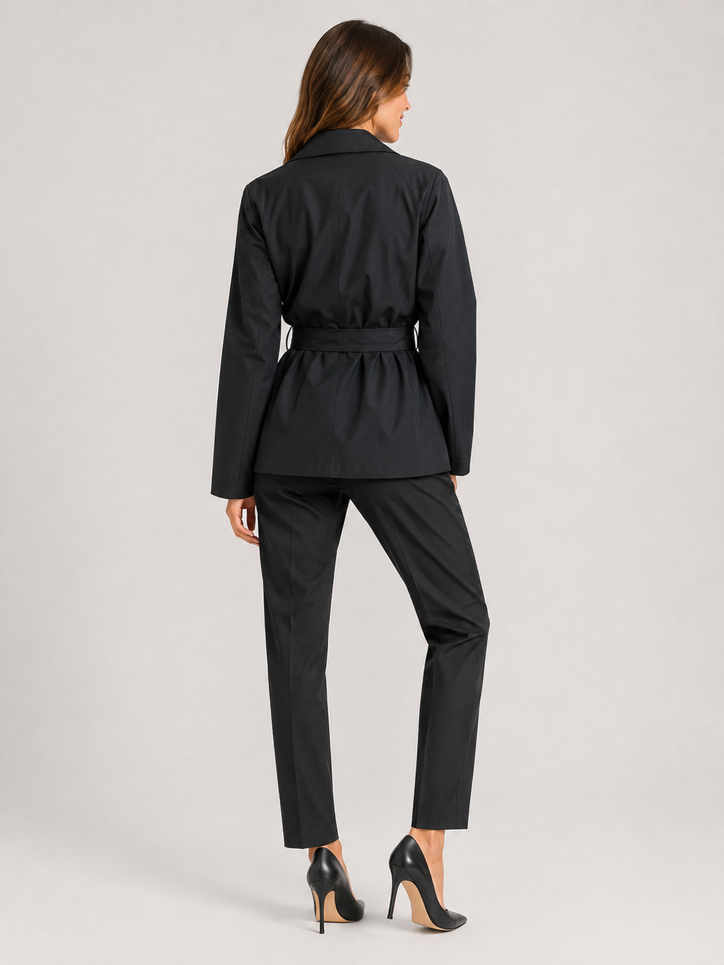 Trench Noir Court Femme