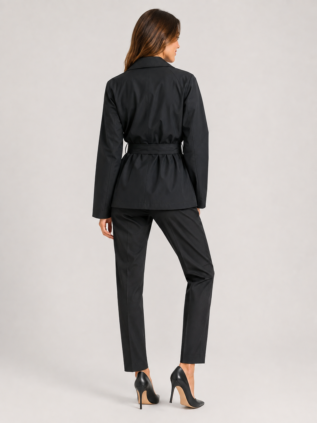 Trench Noir Court Femme