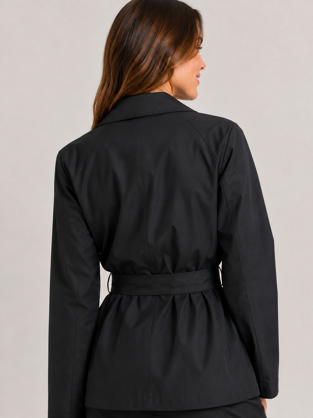 Trench Noir Court Femme