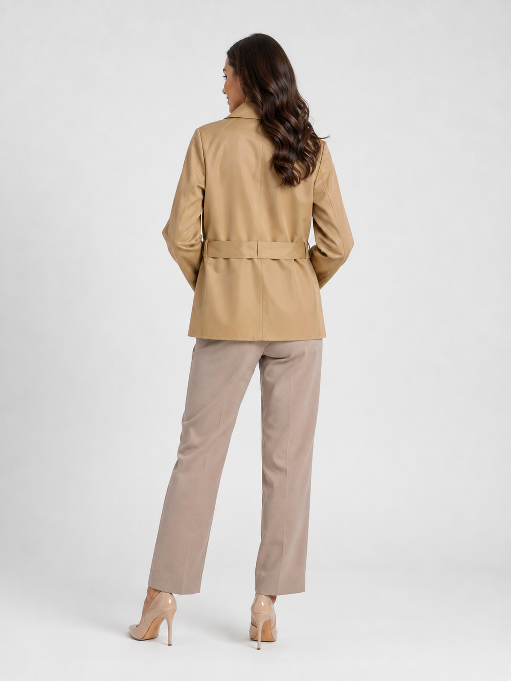 Trench Femme Court Beige