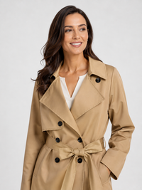 Trench Femme Court Beige