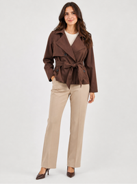 Trench Coat Court Marron