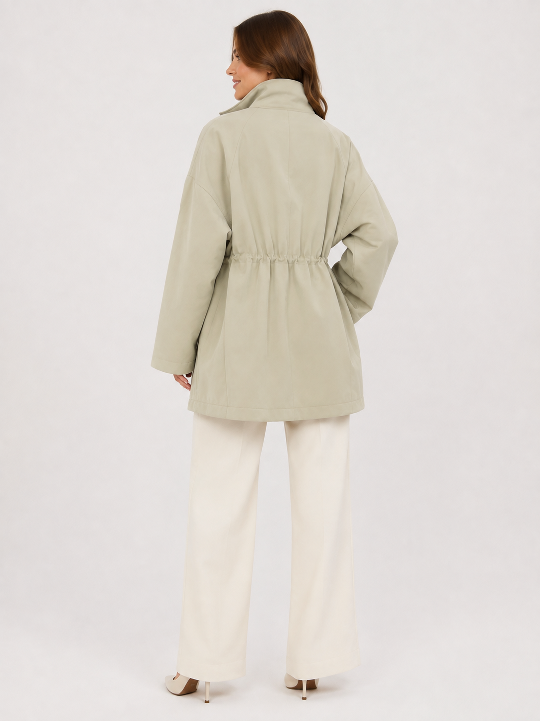 Trench Kaki Court Femme