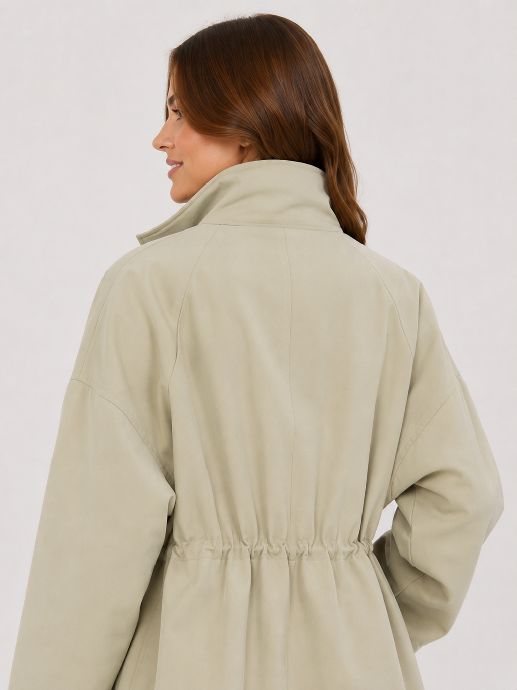 Trench Kaki Court Femme