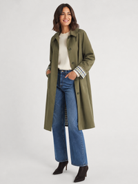 Trench Long Femme Vert