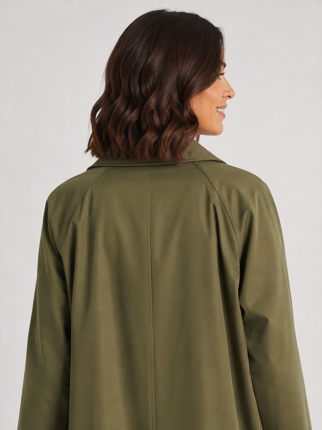 Trench Long Femme Vert