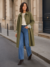 Trench Long Femme Vert