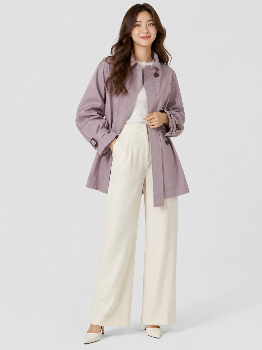 Manteau Trench Col Montant