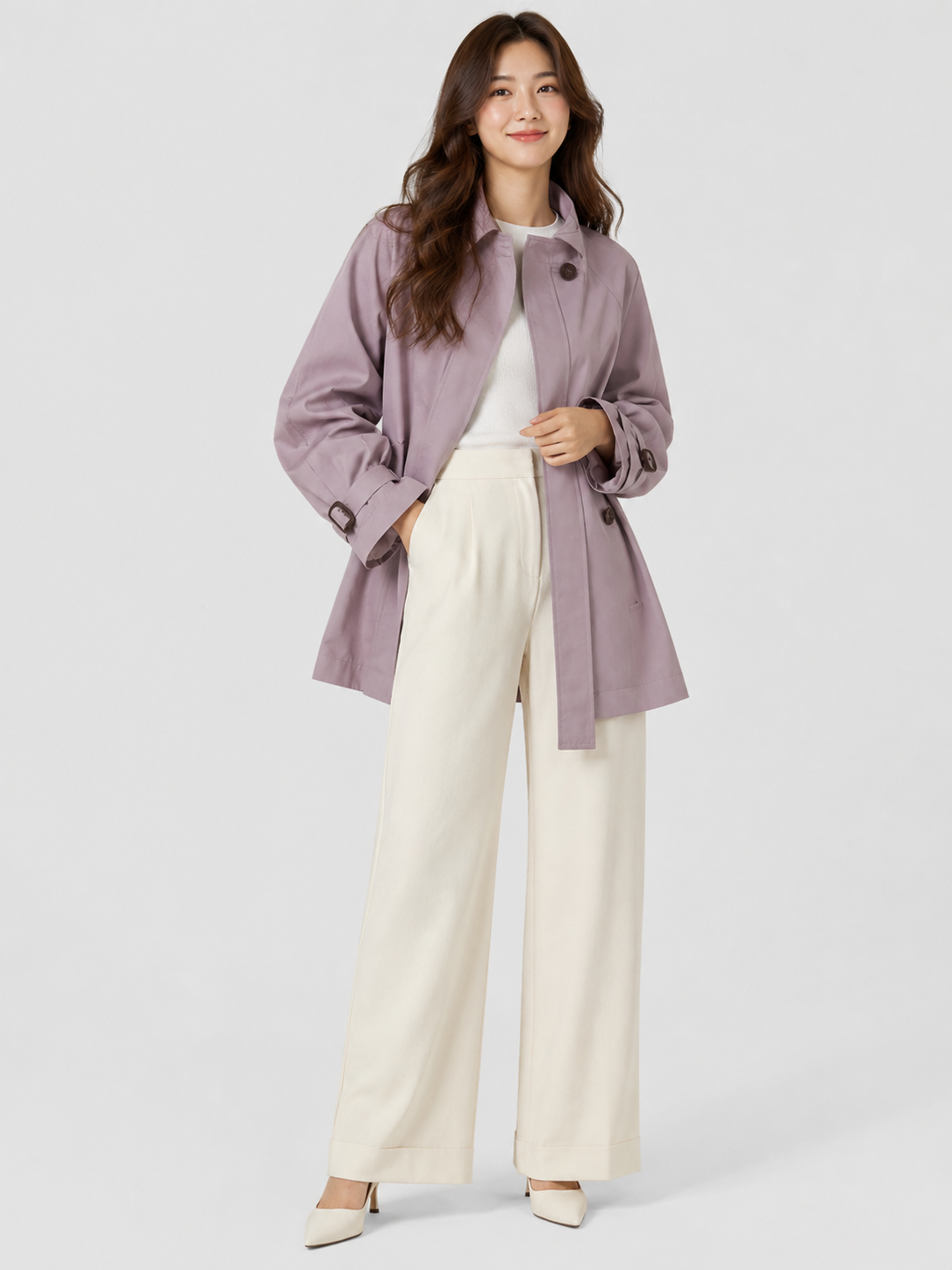 Manteau Trench Col Montant