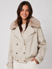 Veste Trench Courte Femme