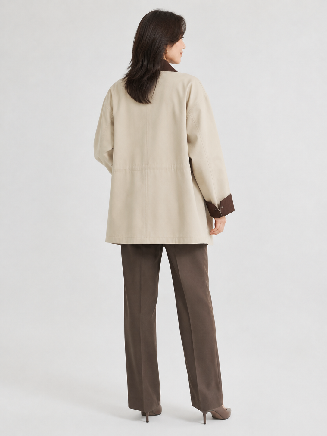 Trench Beige Oversize Femme