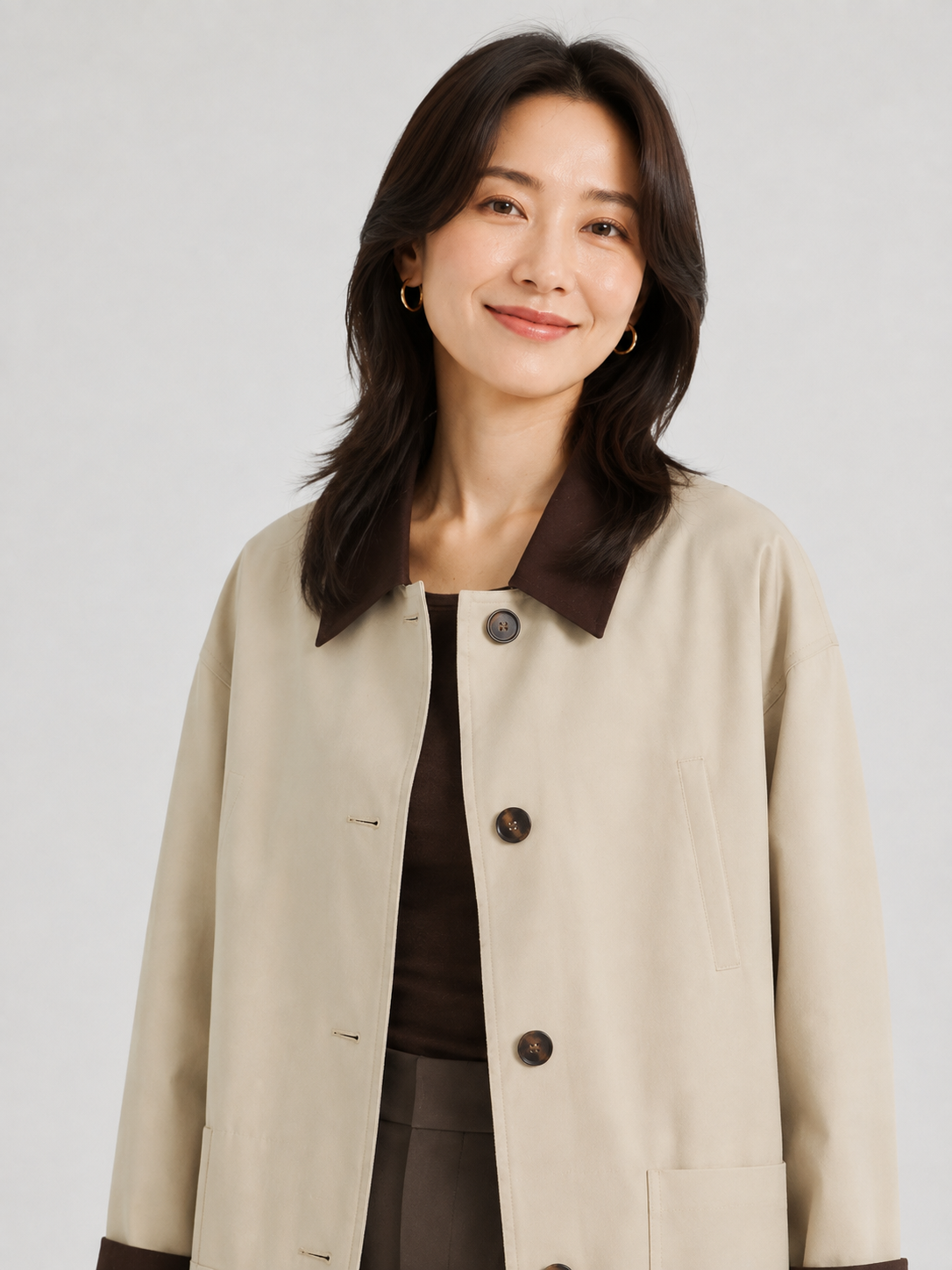 Trench Beige Oversize Femme